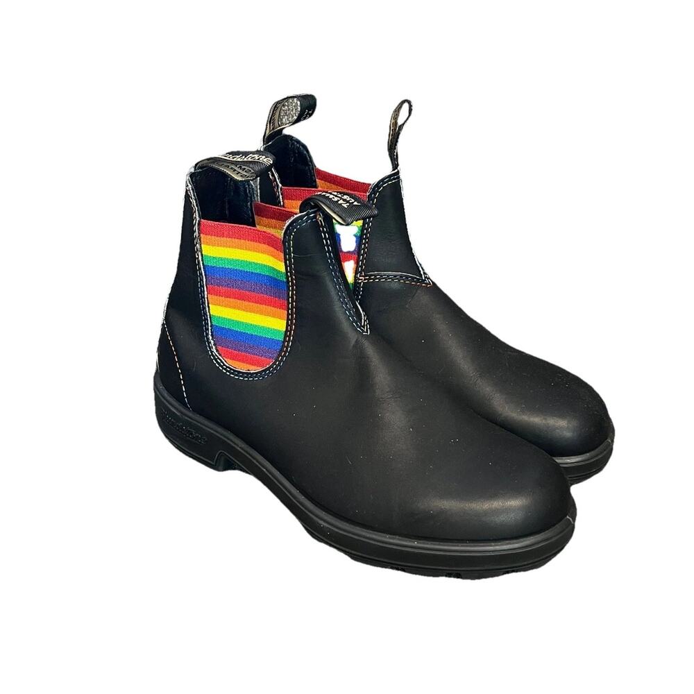 Blundstone 2105 Leather Chelsea Boots mens 7.5 Black Rainbow Outdoor Comfort